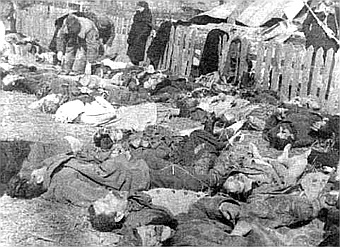 Polnische Zivilisten als Opfer des Massakers vom 26. März 1943